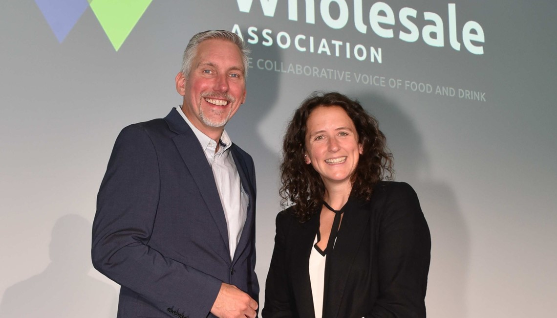 Scottish Wholesale Association Chief Executive Colin Smith and Mairi Gougeon Cabinet Secretary for Rural Affairs, Land Reform and Islands